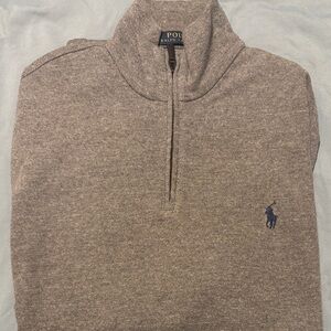 Polo by Ralph Lauren Men's Tan Zip-Up Sweater